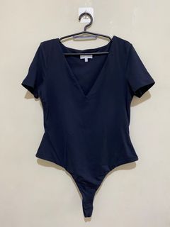 Kookai Black Deep Vneck Bodysuit