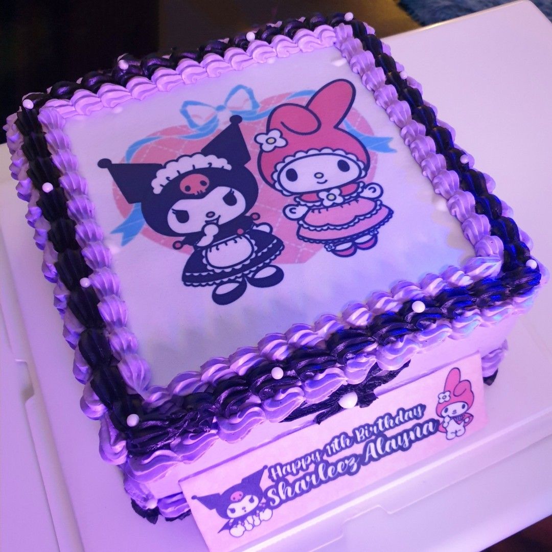 Kuromi My Melody Hello Kitty Cake, Food & Drinks, Homemade Bakes on