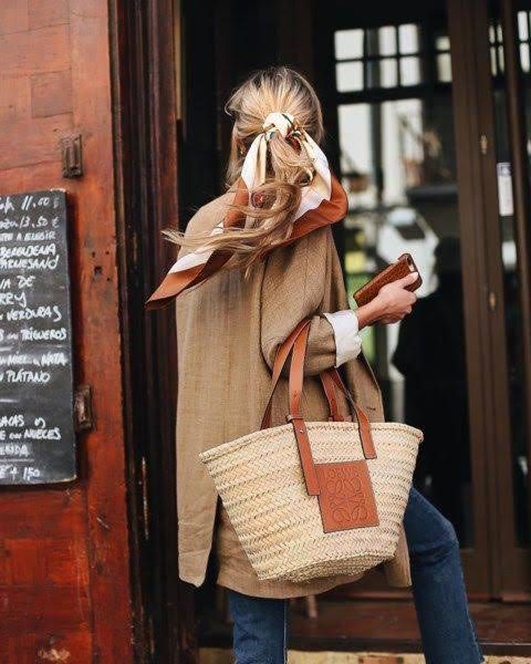 Loewe medium raffia bag sale