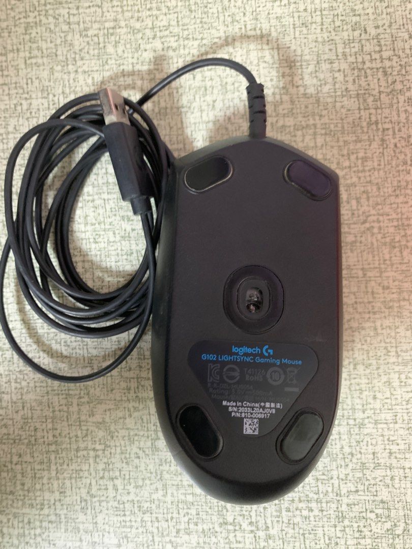 Logitech 羅技 G102 第二代 RGB 遊戲滑鼠 電競滑鼠, 電腦及科技產品, 電腦周邊產品, 電腦滑鼠及相關產品在旋轉拍賣