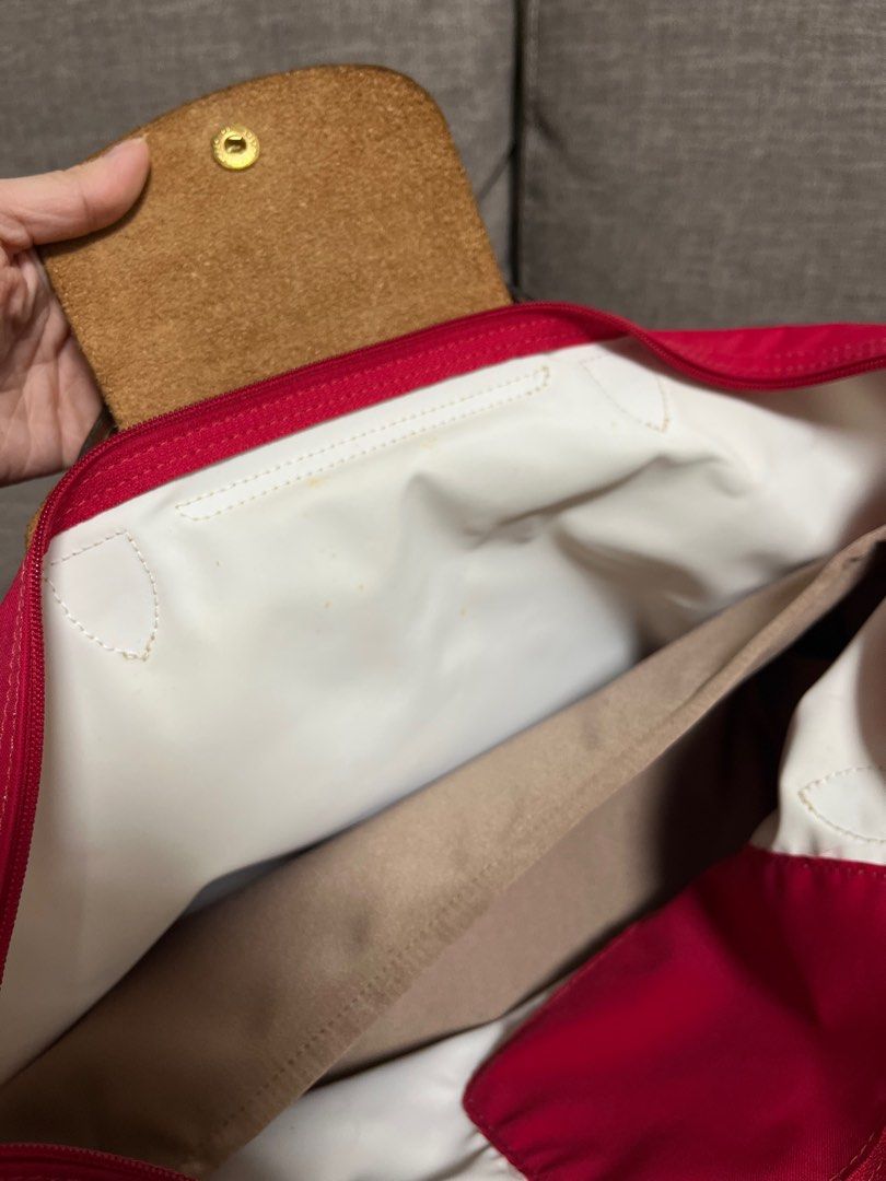 近新 Longchamp 短把M號手提包，桃園機場購入送內膽 照片瀏覽 6