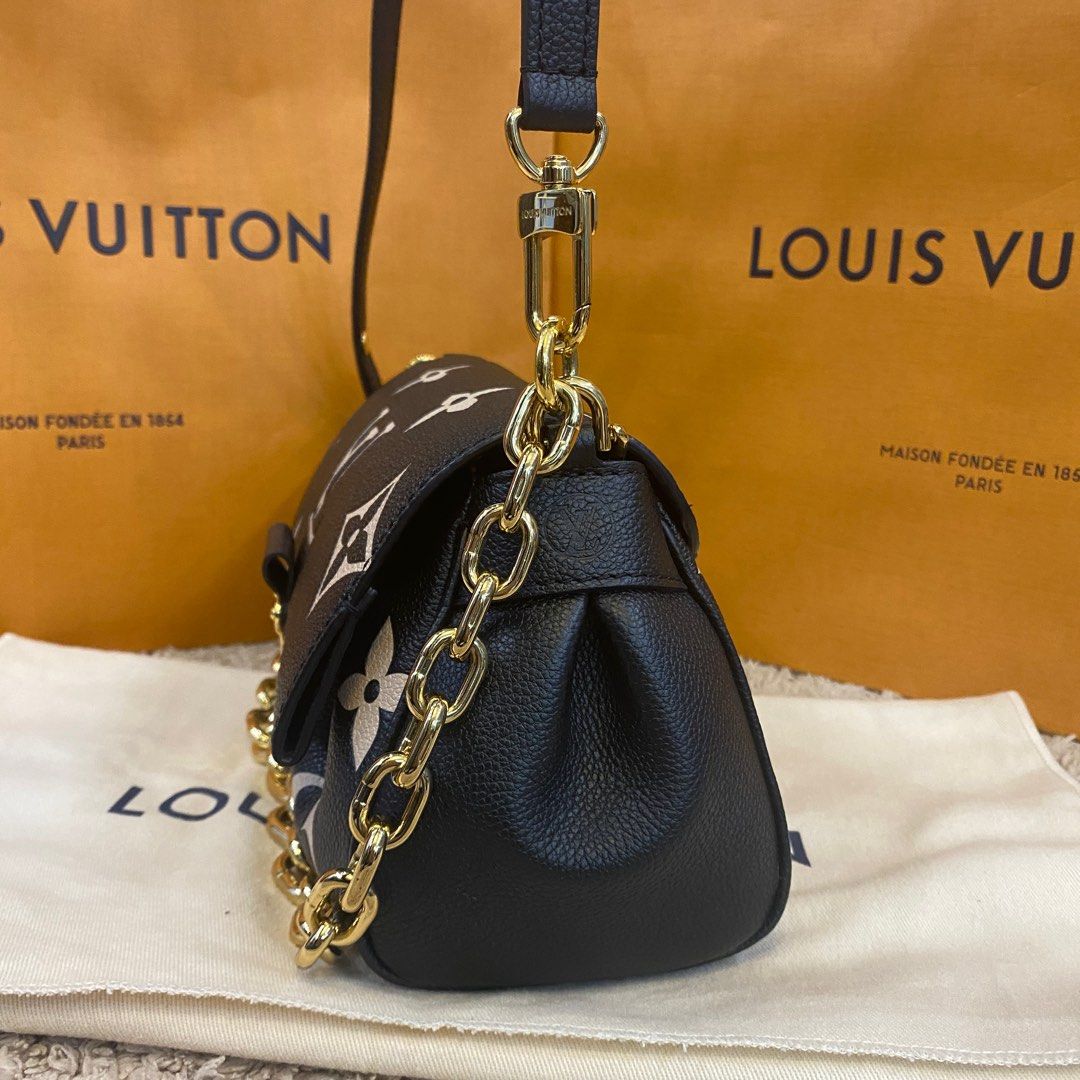 Louis Vuitton Favorite … $2429 ♦️SOLD♦️ Black/Beige BiColor Monogram  Empreinte Leather This gorgeous bag is available at the Harpers Pt…
