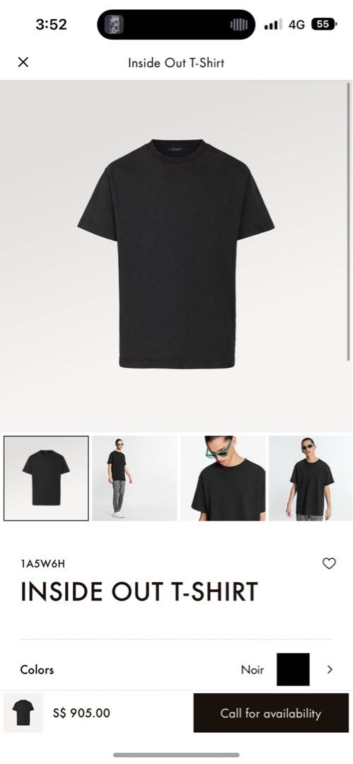 LOUIS VUITTON Inside out tee, Men's Fashion, Activewear on Carousell