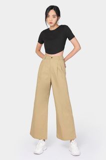 [RTP $39.90] Lovet Logan Cargo Wide Legged Pants in Ecru