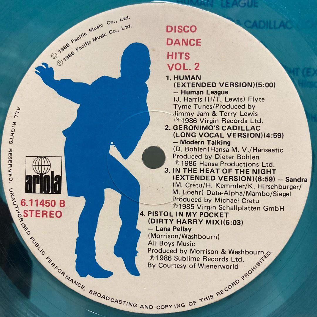 LP 黑膠唱片Disco Dance Hits Vol. 2 Laban C.C. Catch Bad Boys Blue