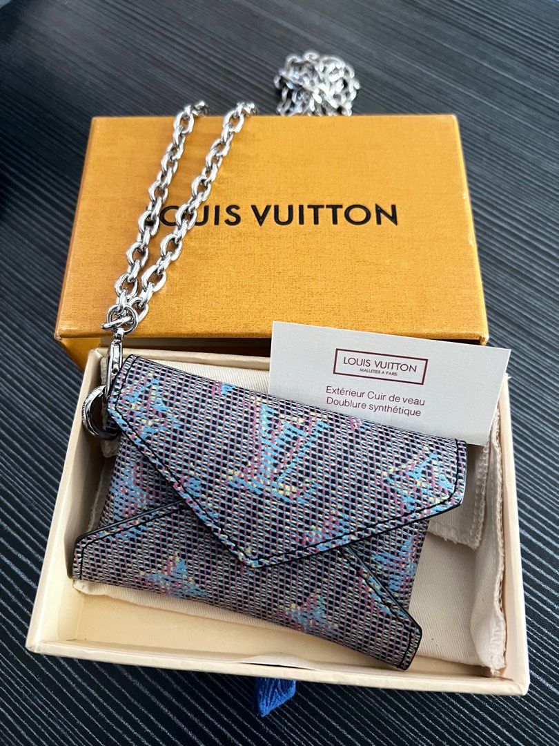 Louis Vuitton Kirigami Necklace Monogram LV Pop Blue in Calf