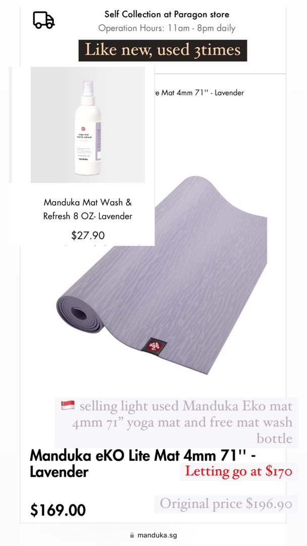 Manduka Mat Wash & Refresh 8 OZ