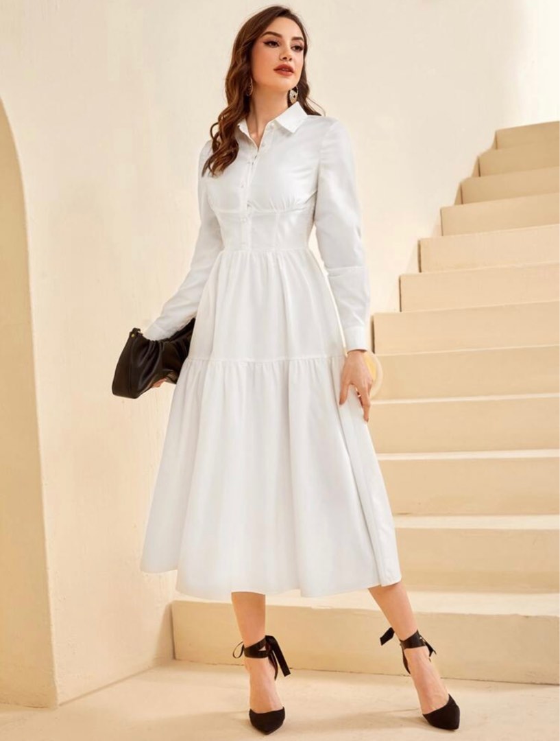 Shein maxi dress long sleeve top