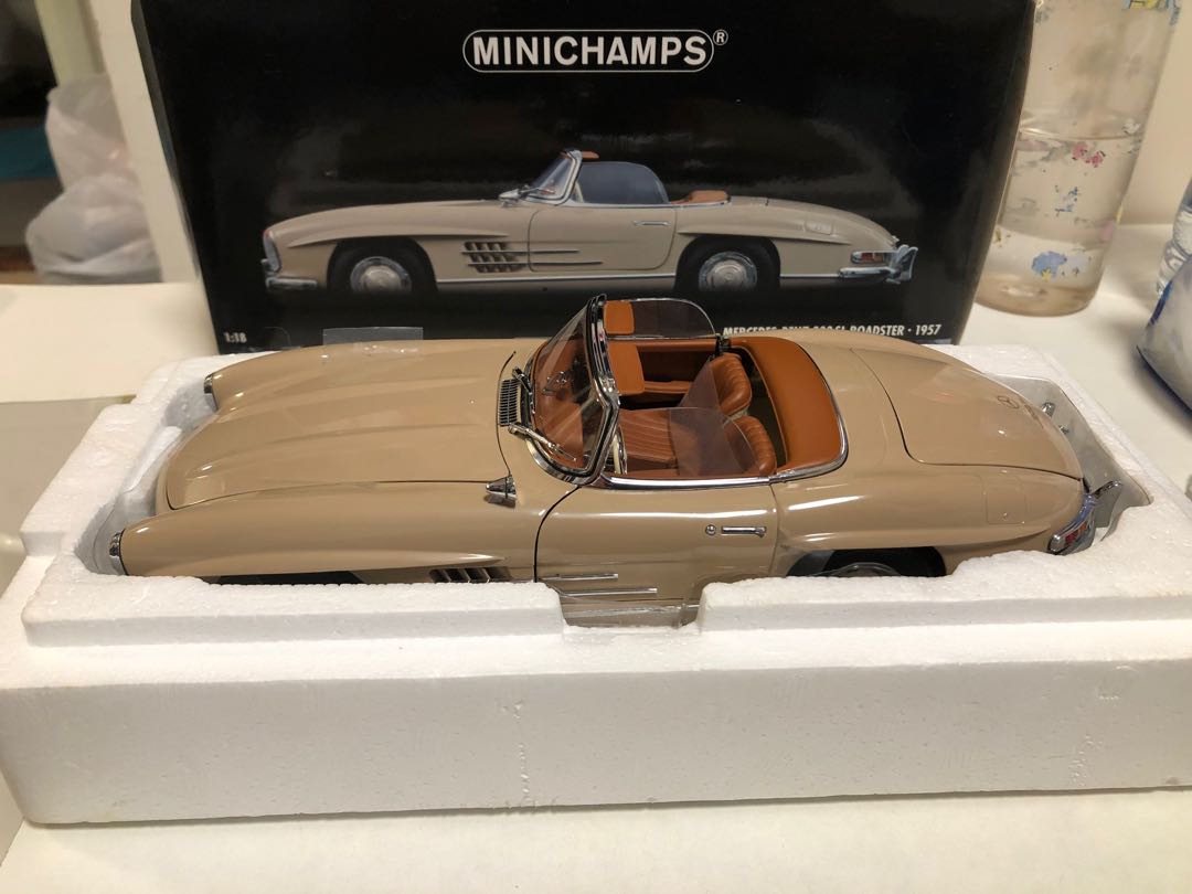 Minichamps Maxichamps Mercedes 300 SL Roadster – 1/43, Argent, 1955, 940039030
