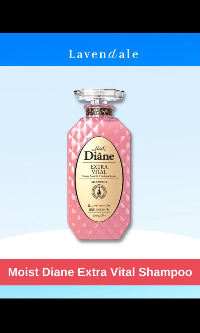 Moist Diane perfect beauty extra vital series shampoo, Beauty & Personal Care, Hair on Carousell