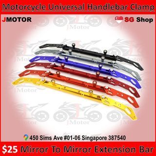 motorcycle side mirror to mirror extension bar