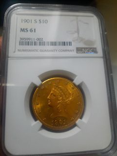 MS61 NGC 1901 美國 鷹揚金幣 10元