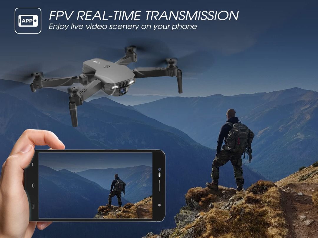 NEHEME NH525 Foldable Drones with 1080P HD Camera for Adults RC