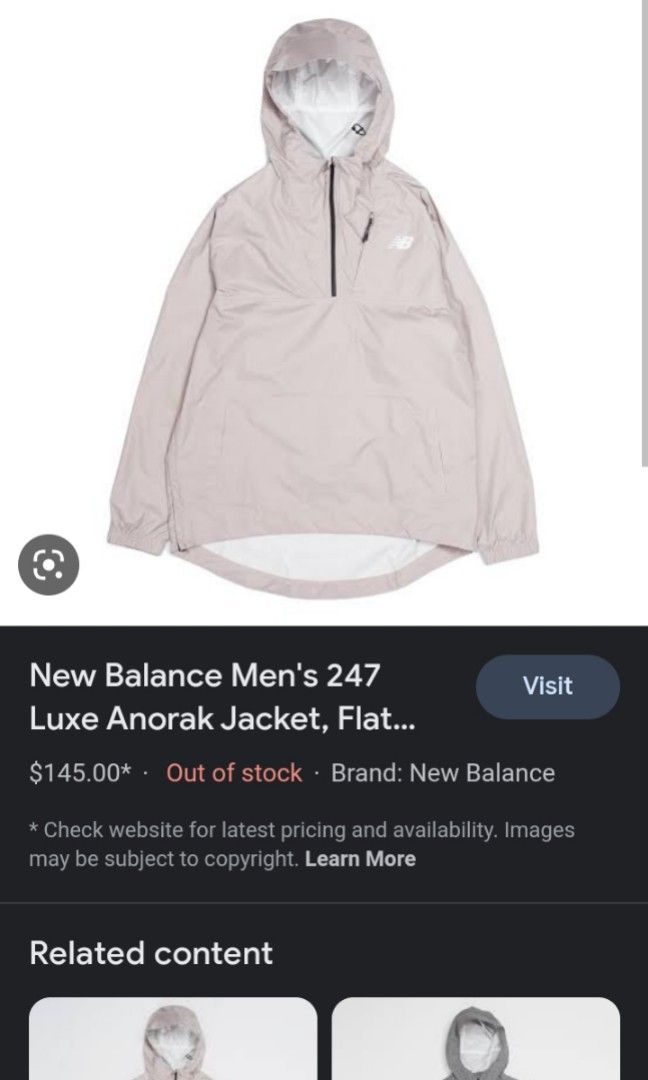 New balance 247 luxe jacket on sale