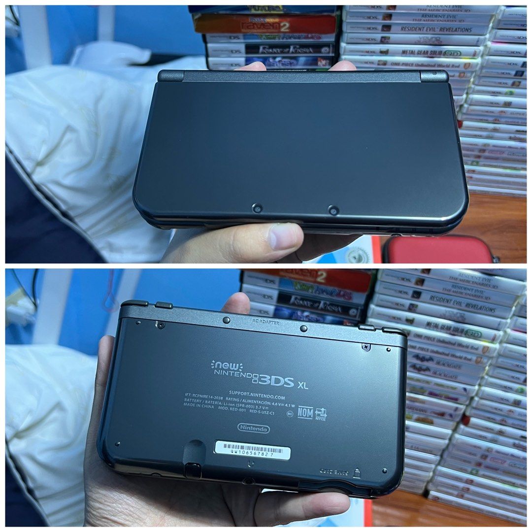 New Nintendo 3DS XL Metallic Black (IPS Top Screen, Good as New, Non