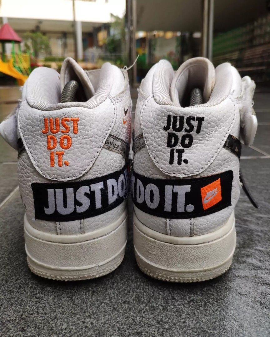 nike af1 just do it black