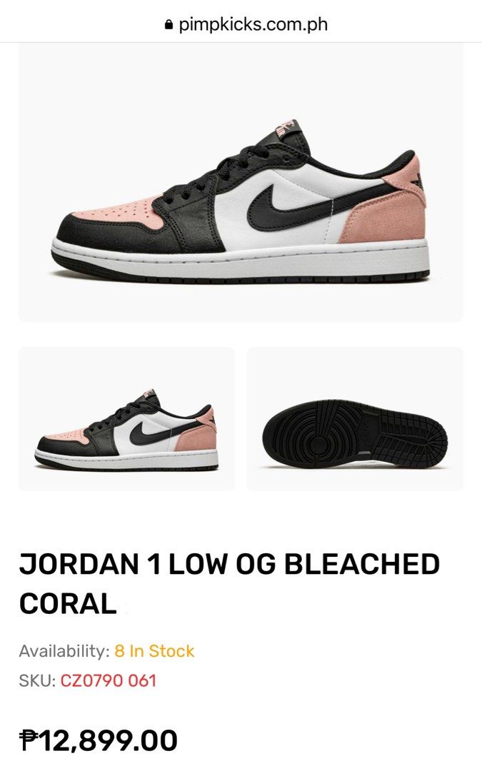 black and coral jordan 1