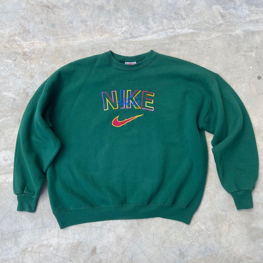 Nike sweatshirt vintage . earth tone color , size 3XL P:29/L:28, Men's  Fashion, Tops & Sets, Tshirts & Polo Shirts on Carousell