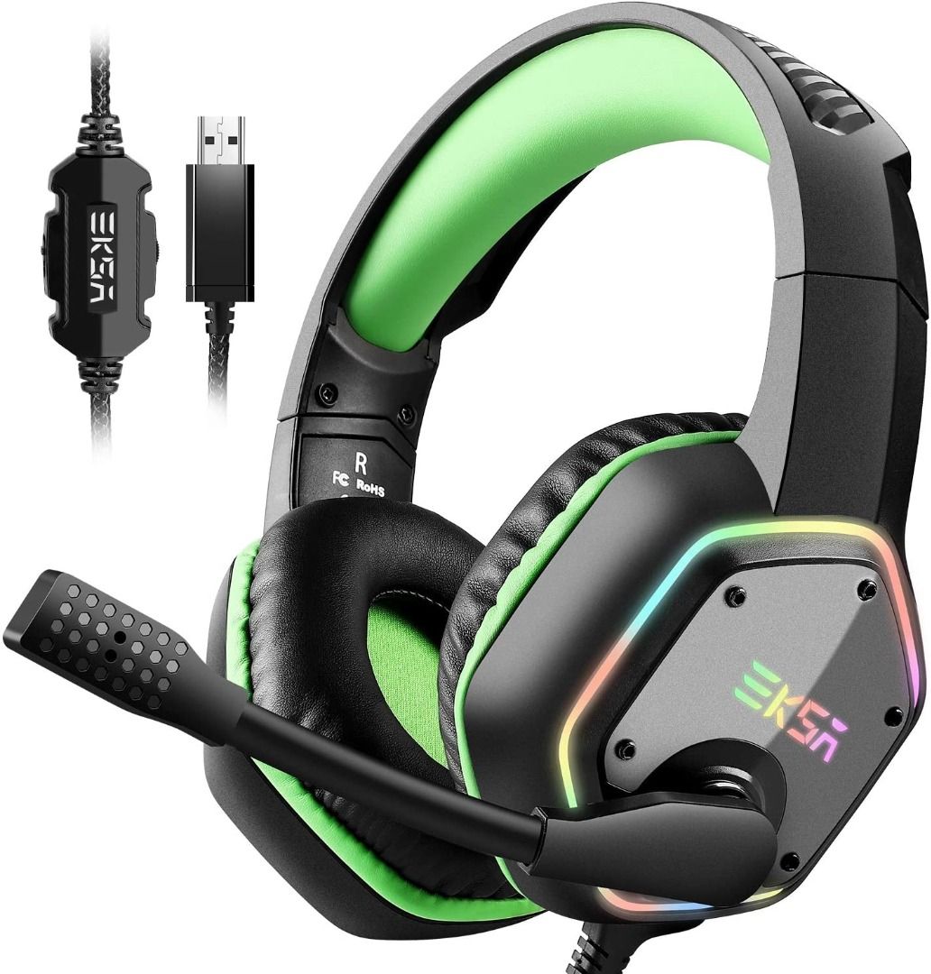No Box EKSA USB Gaming Headset for PC Computer Headphones with