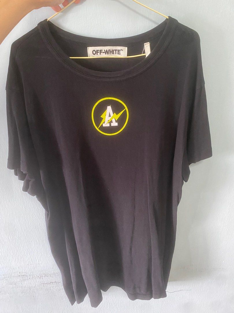 Off white tee x fragment fluo t shirt SUPER RARE Luxury Apparel