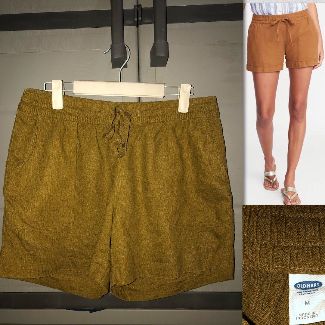 Mid rise linen blend old sale navy