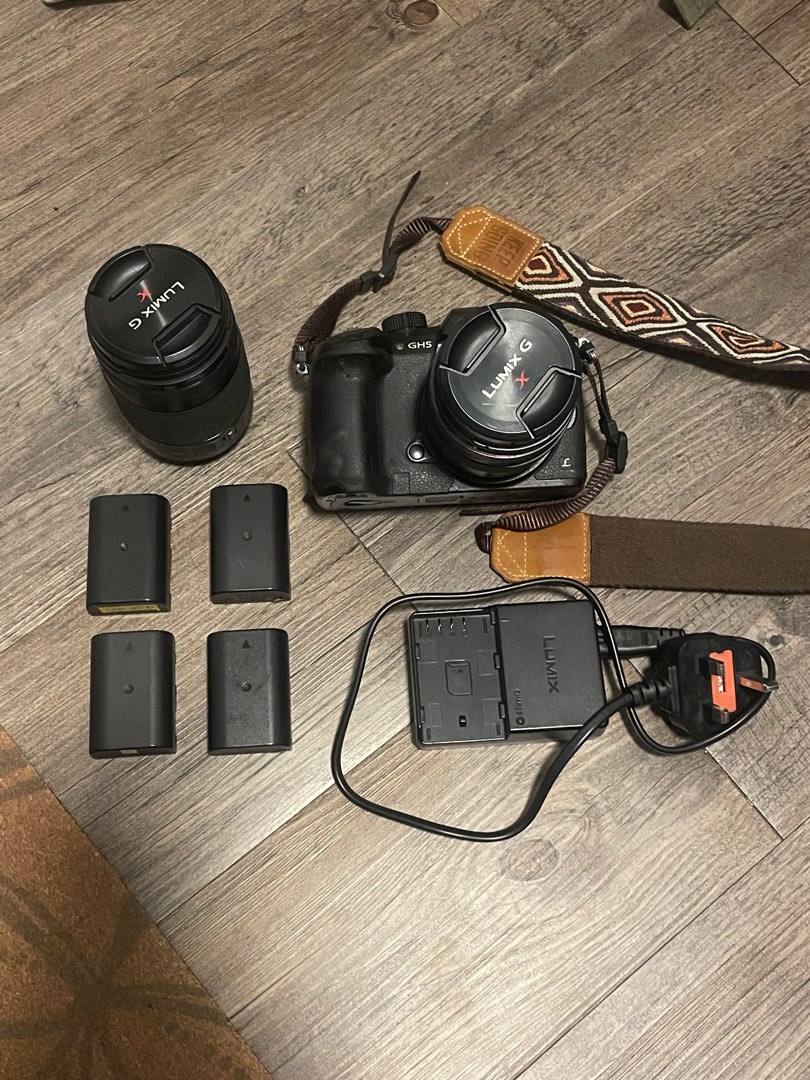 Panasonic GH5 kit (2 lens + batteries), Photography, Cameras on Carousell