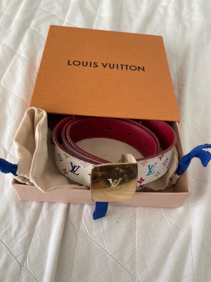 SMOOTH Calfskin Belt Strap for LOUIS VUITTON Signature Detachable Buckles