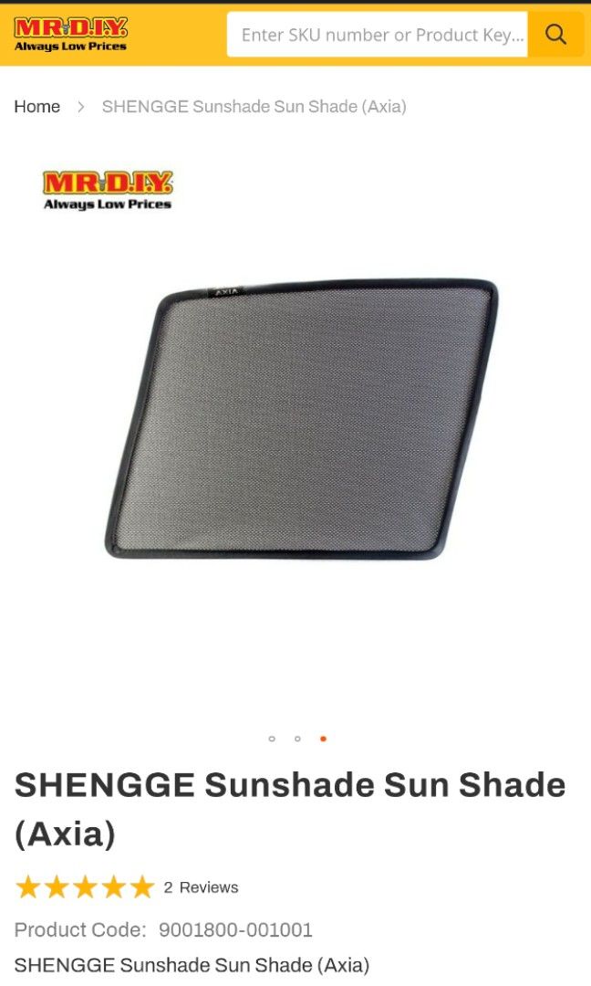 Axia sunshade on sale