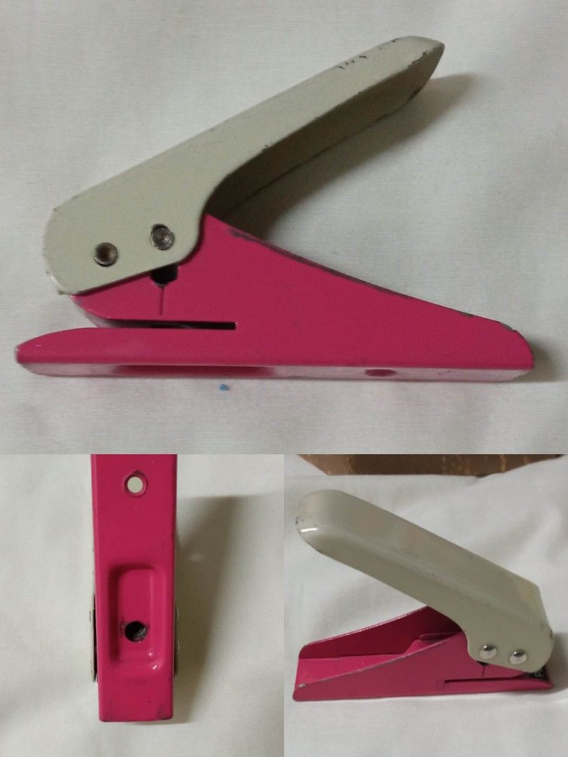 Pink Twohole puncher from Daiso Japan with FREE onewhole puncher