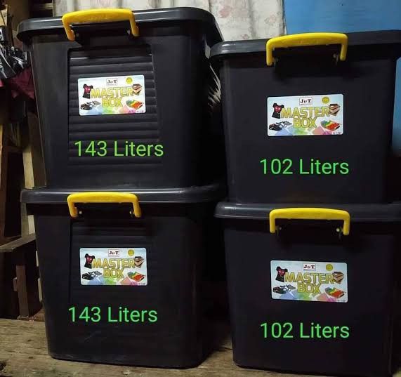 Plastic Storage Box (Category: Storage Boxes & Baskets) located in Quezon City. Submitted by shiepatz23 (Listing ID 1221787167, Image 1). Description: Quality and Affordable Storage box by J&T Plasticware Comes with lock handle & 6pcs wheels under. 102 Liters L58 W43 H43 CM (approximately) 299.99 143 Liters L66 W51 H46 CM (approximately) 399.99 Additional Delivery fee Depends on your Location and number of order. Location is in Novaliches Quezon 