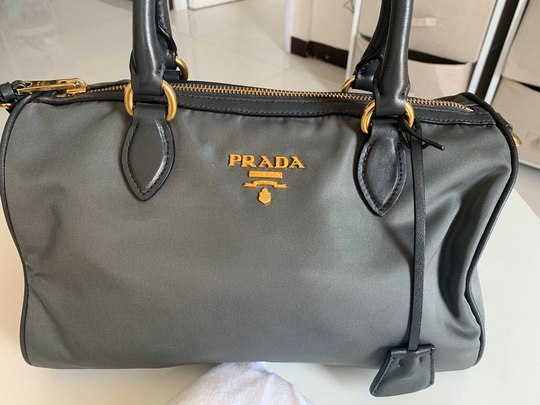 Prada Gray Nylon Tessuto Tote Bag (Neverfull style), Luxury, Bags & Wallets  on Carousell