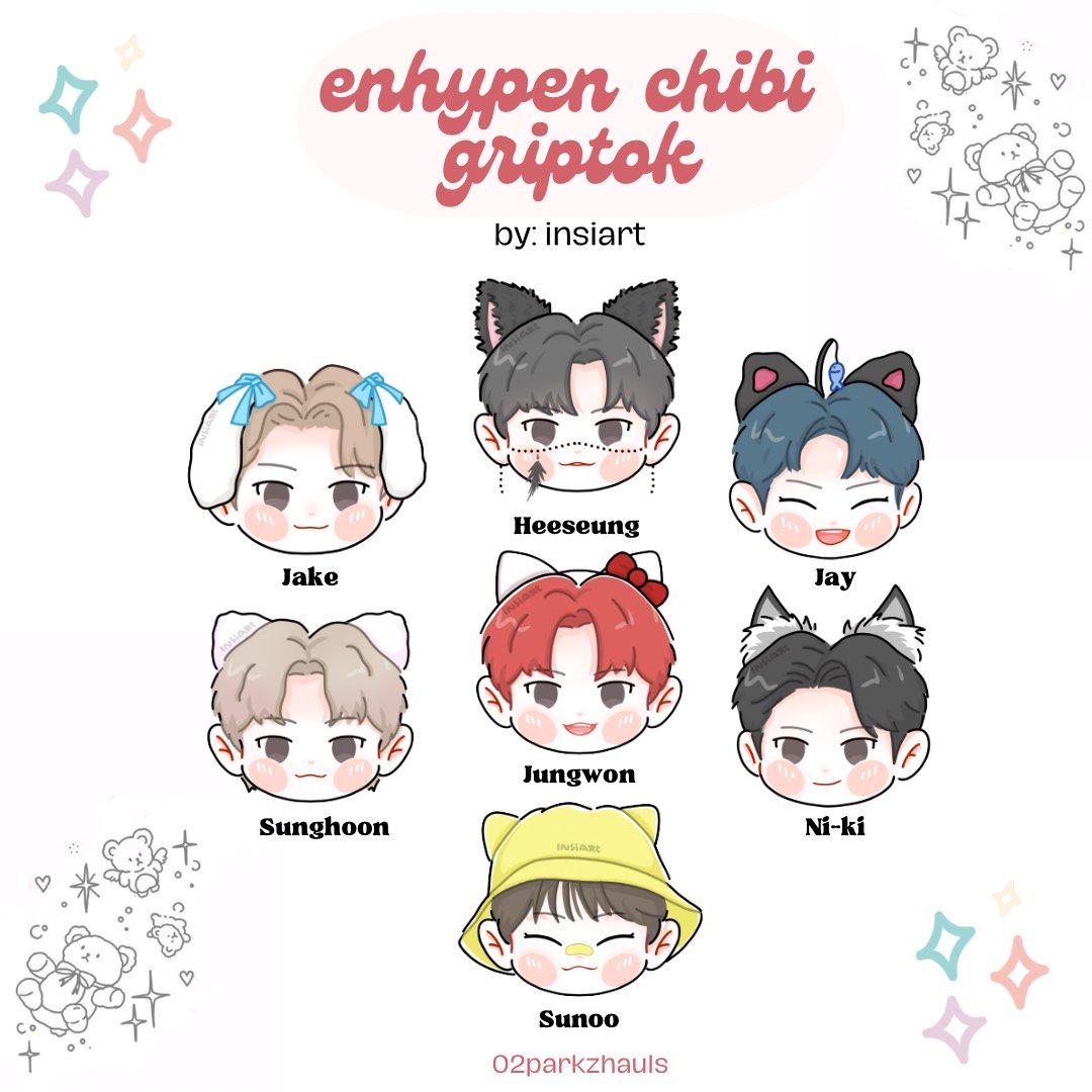 [Pre-order] ENHYPEN CHIBI STYLE GRIPTOK by insiart_ on Carousell