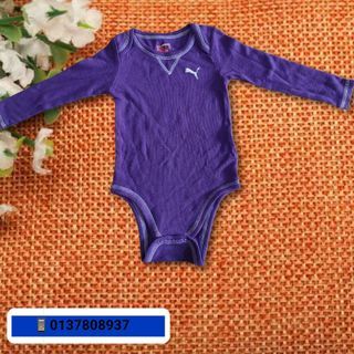 Puma baby bodysuit long sleeve purple