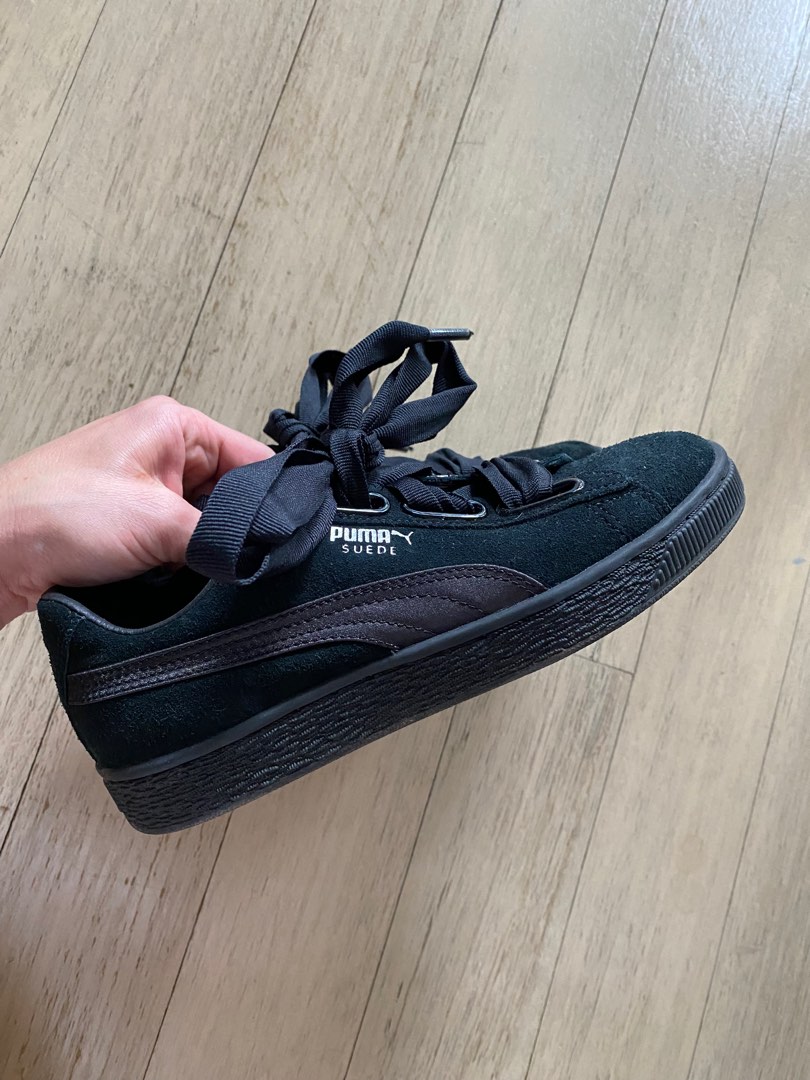 Puma suede top heart ep black