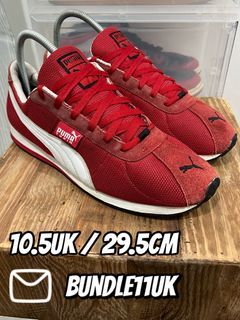 Puma Turin Red White Mesh Shoes 10.5UK