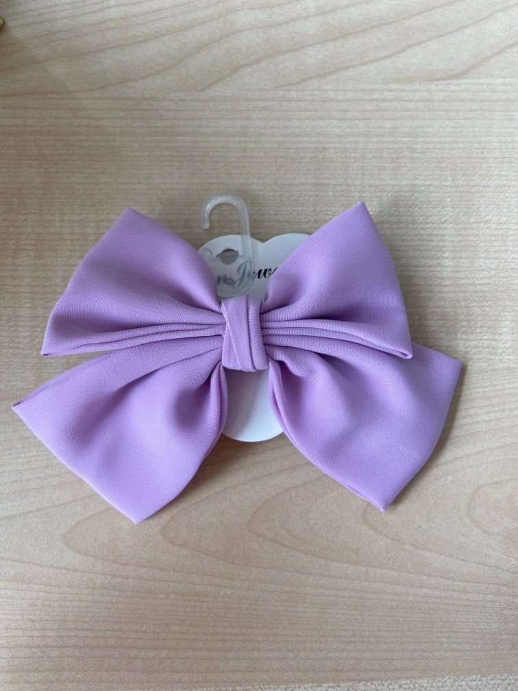Purple ribbon hair pin handmade, Women's Fashion, Watches & Accessories