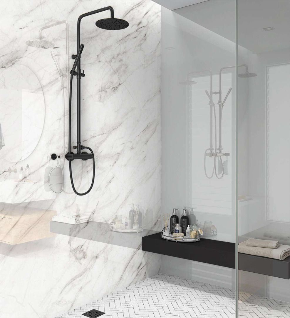 PVC Marble Wall Decorative Panel Waterproof, Heat and High Scratch