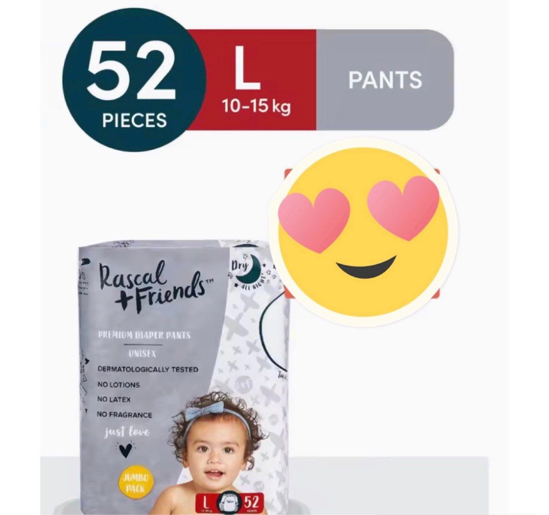Rascal & Friends Pull up Pants Cocomelon Edition (L size), Babies & Kids,  Bathing & Changing, Diapers & Baby Wipes on Carousell