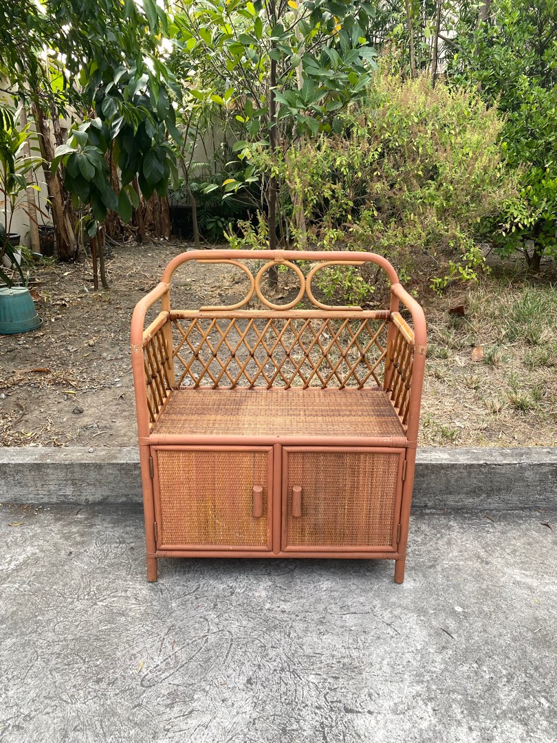 rattan storage /shelf on Carousell