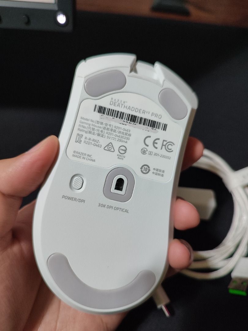 Razer DeathAdder V3 Pro White Wireless Gaming Mouse, Computers & Tech