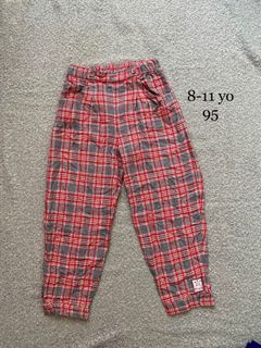 Red checkered pants brand new for kids