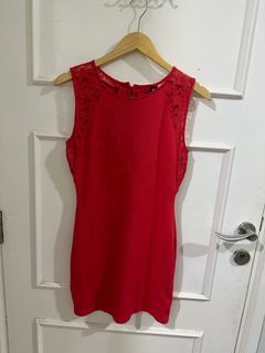 Red Lace H&M Bodycon Dress