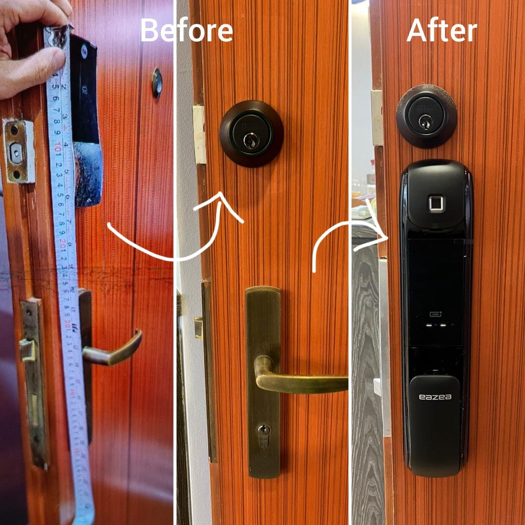 Replacement Existing Digital Door Lock EAZEA HDB, Furniture & Home