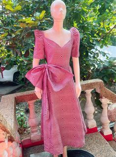 ROSE GOLD HANDWOVEN MODERN FILIPINIANA FOR RENT