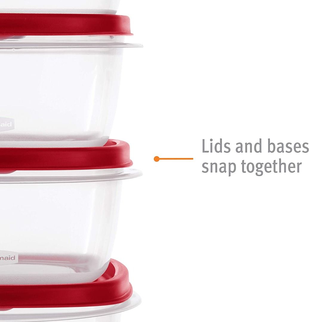 Rubbermaid Easy Find Vented Lids BPA Free Plastic Food Storage