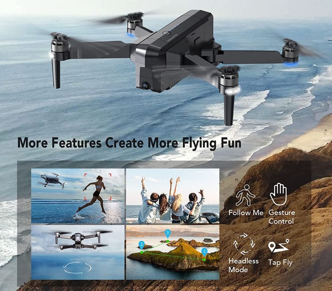 Ruko F11 Foldable GPS Drones with 4K Camera for Adults, Quadcopter with ...