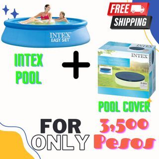 RUSH SALE!!! (Free Shipping) INTEX 2.4m x 61 cm Easy Set Swimming Pool with Pool Cover