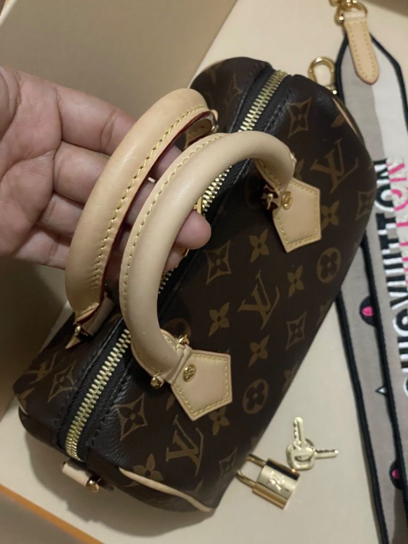 LV Speedy Bandoulière 20 Black Monogram Empreinte Leather (NFC), Luxury,  Bags & Wallets on Carousell