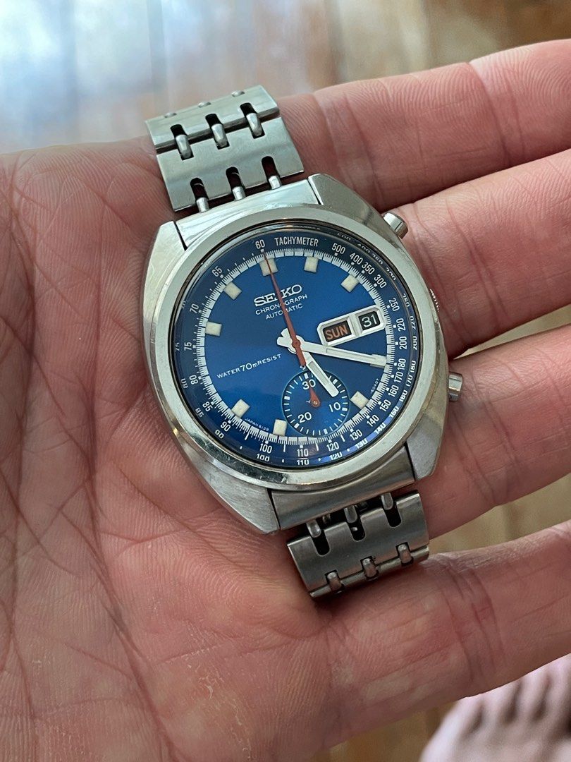 Seiko 6139-6012 Resist Blue Dial Bruce Lee Vintage Chronograph, Men's  Fashion, Watches & Accessories, Watches on Carousell