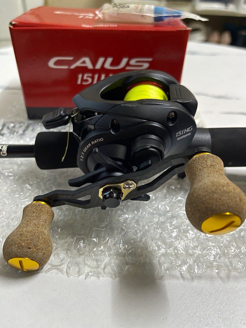 Shimano Caius 151HG with Rod Abu Garcia Sea Caster, Sports Equipment,  Fishing on Carousell